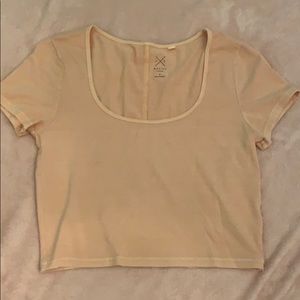 Pastel orange crop top